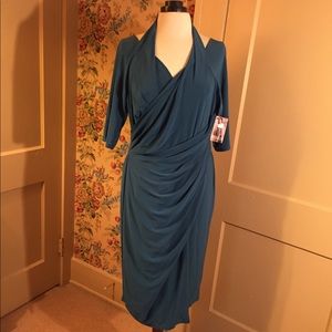 NEW green/blue KIYONNA sheath dress